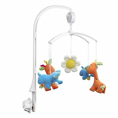 Baby Crib Mobile Bed Bell Toy Holder Arm Bracket + Wind-up Music Box