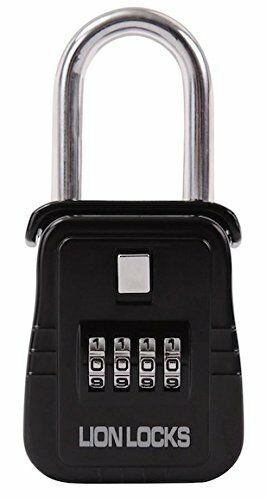 Lion Locks 1500 Key Storage Lock Box With Set Your Own Combination, Black